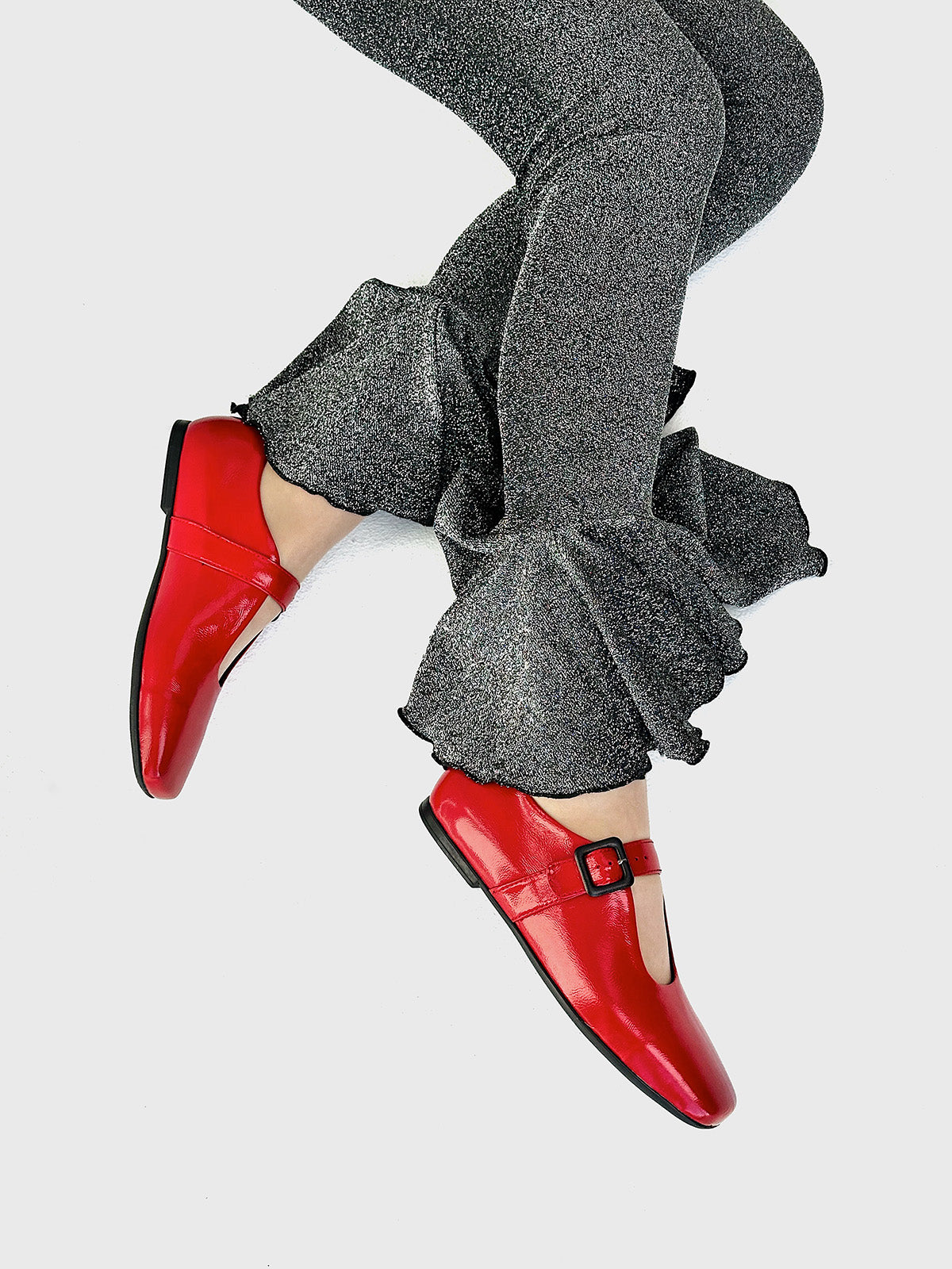 Lakierowane buty baletowe Mary-Jane