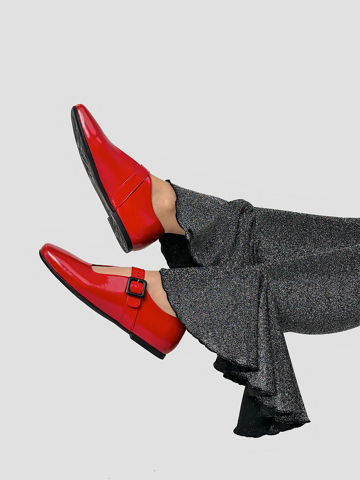 Lakierowane buty baletowe Mary-Jane