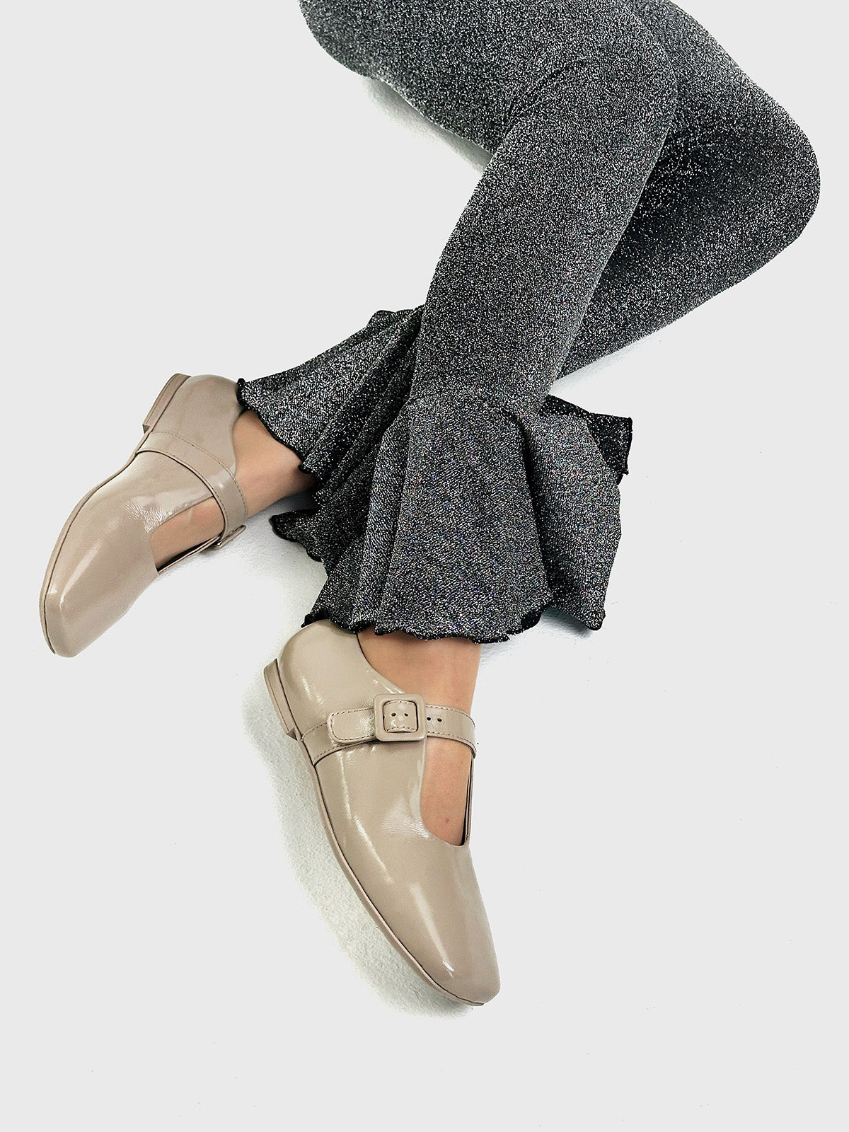 Lakierowane buty baletowe Mary-Jane