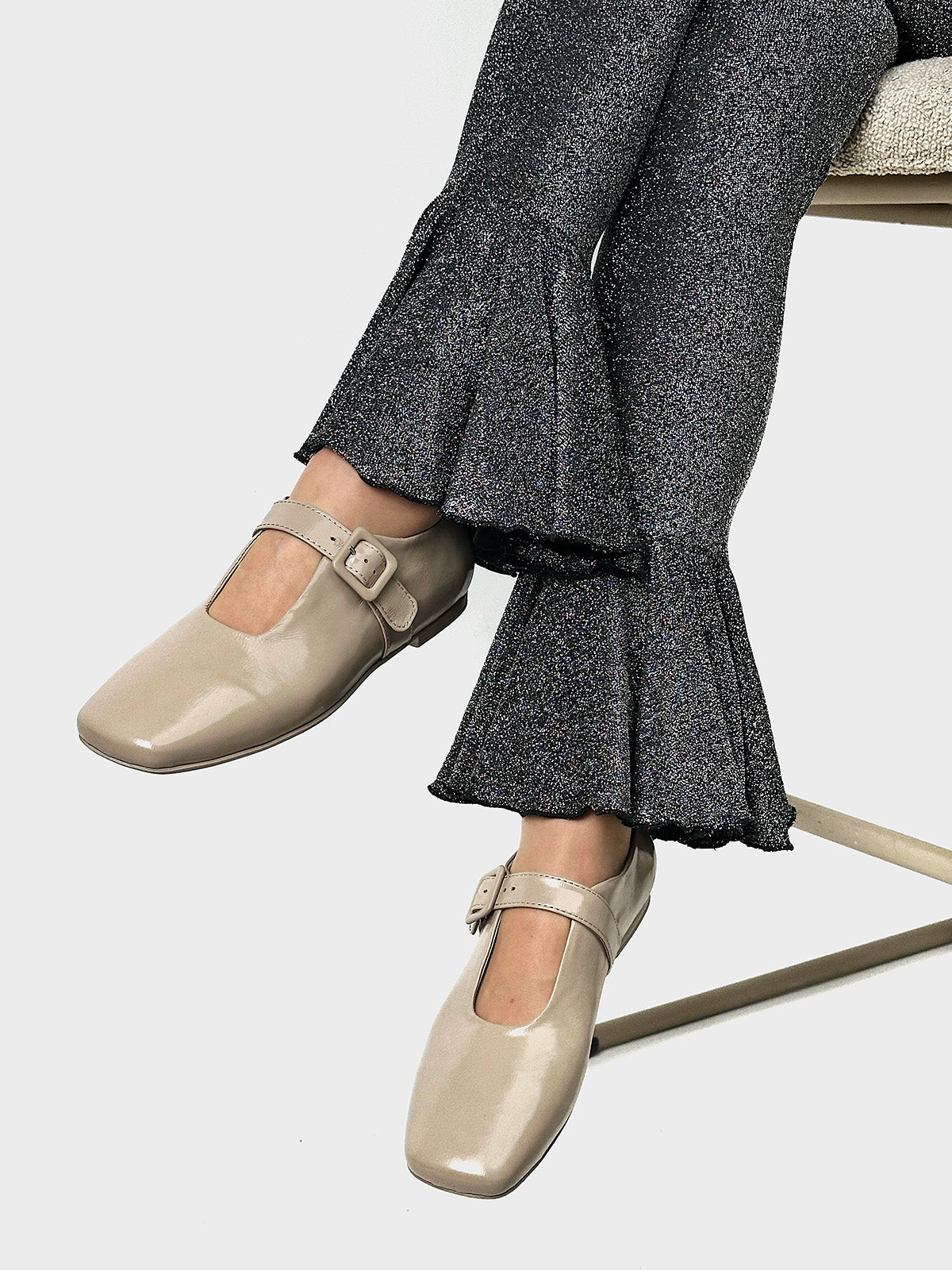 Lakierowane buty baletowe Mary-Jane