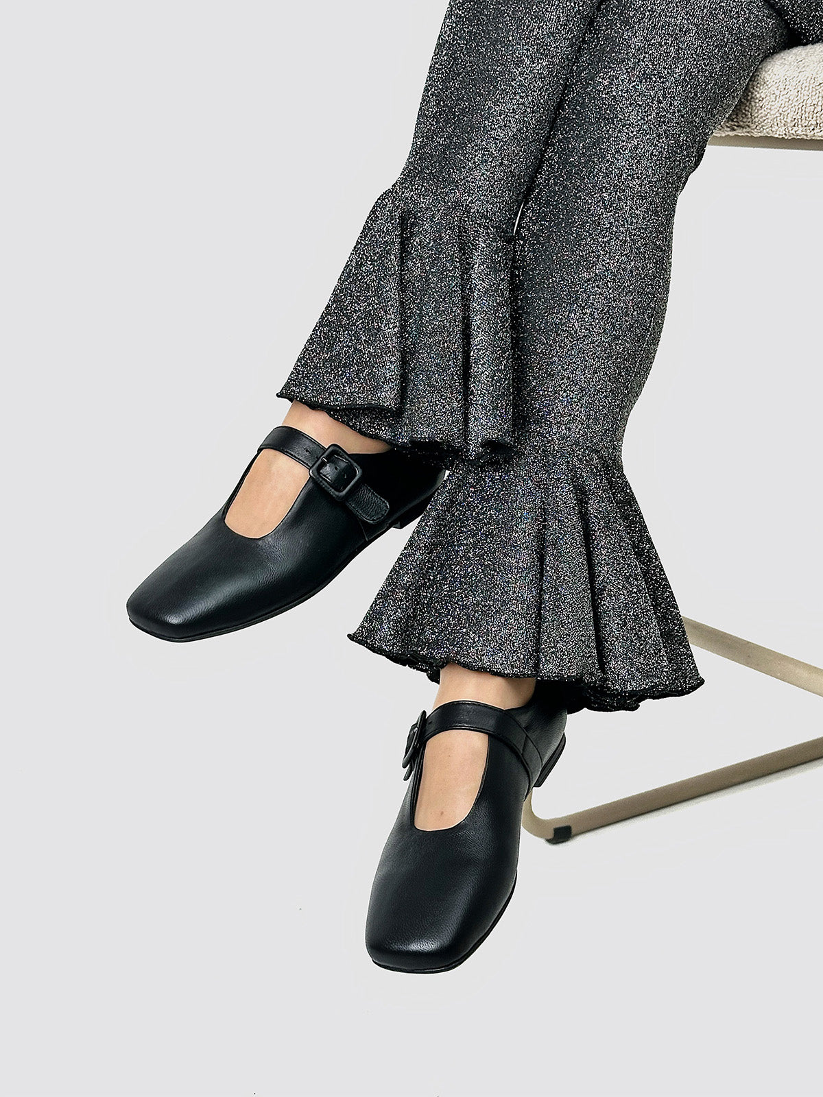 Lakierowane buty baletowe Mary-Jane