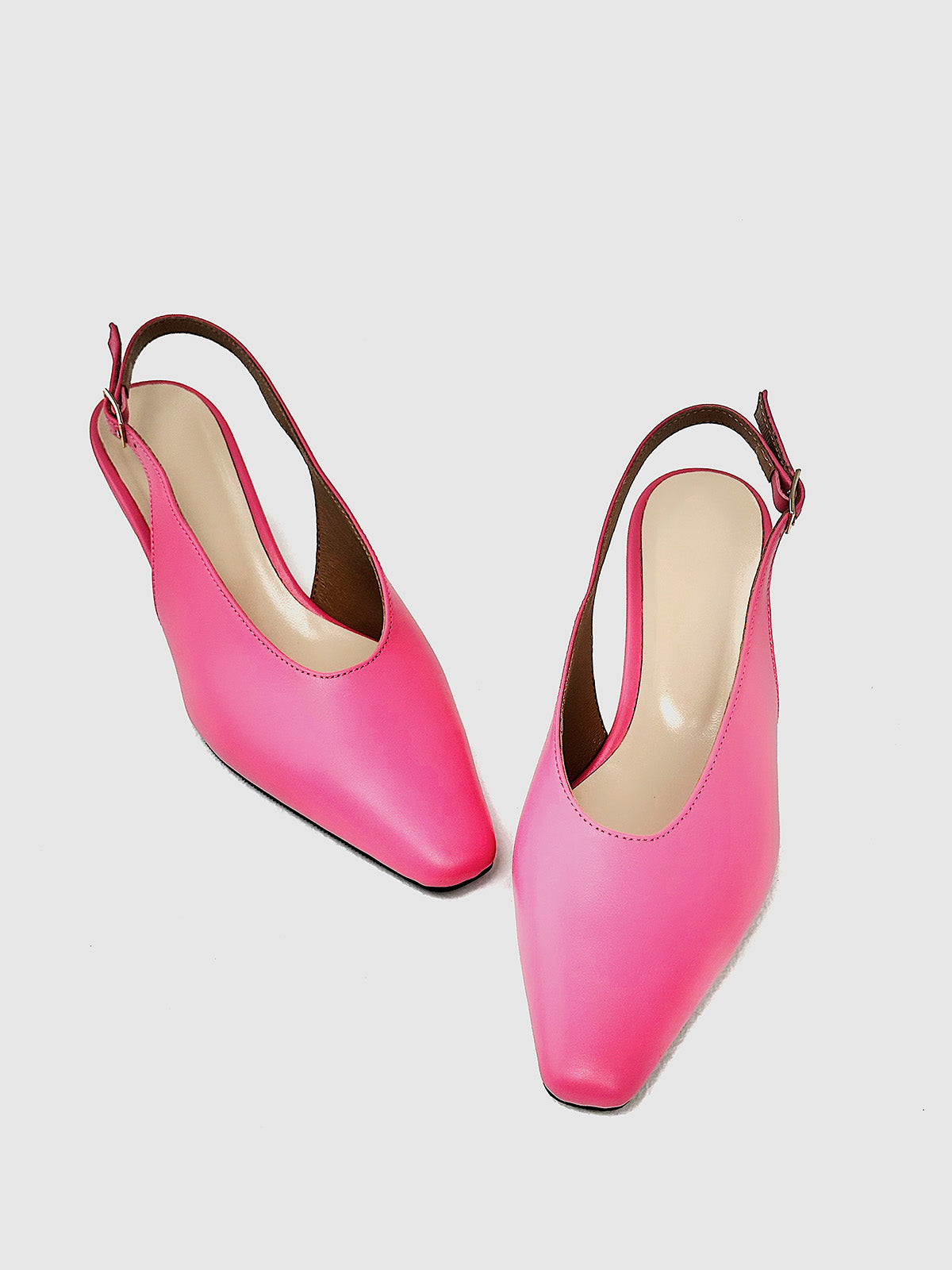 Slingbacki damskie ze skóry naturalnej 100%