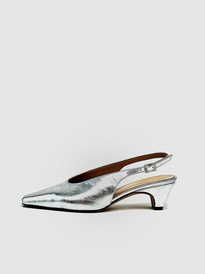 Slingbacki damskie ze skóry naturalnej 100%